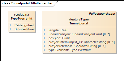 Tunnelportal Tillatte verdier