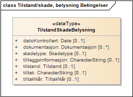 Tilstand/skade, belysning Betingelser